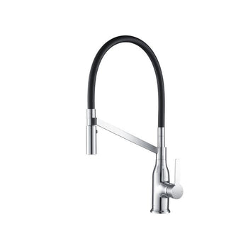 Vallant Kitchen Faucet w/ Spray Head Gooseneck Single Lever Mixer in Chrome